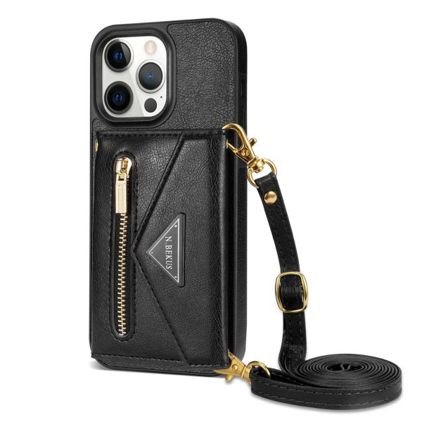 Side Sticker Phone Case with crossbody strap for iPhone