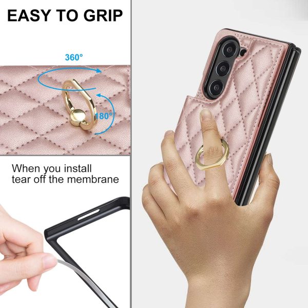 Galaxy Z Fold Case with Card Holder & Ring - Image 6