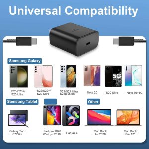 45W Super Fast Charger Type C 3.28 FT for Samsung