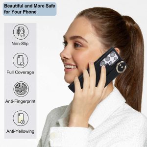 Phone Case with Ring and Wristband for Galaxy S24 S23 S22