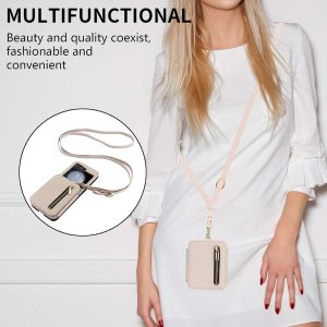 Z Flip 5 Case with Folding Zipper Wallet