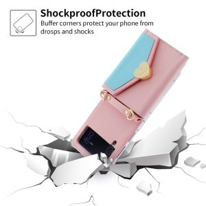 Z Flip 4/3 Case with Heart Wallet