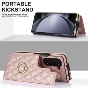 Galaxy Z Fold Case with Card Holder & Ring