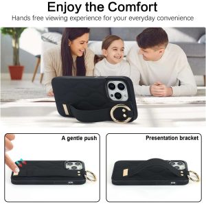 Case with Ring and Wristband for iPhone 13 14 15 Series
