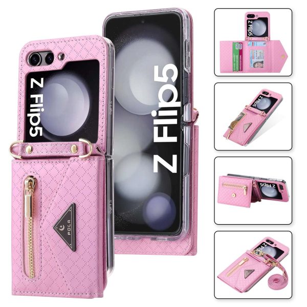 Z Flip 5/6 Wallet Case with Zipper