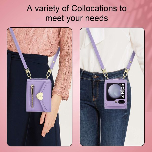 Z Flip 5 & 6 Case With Love Zipper Wallet - Image 2