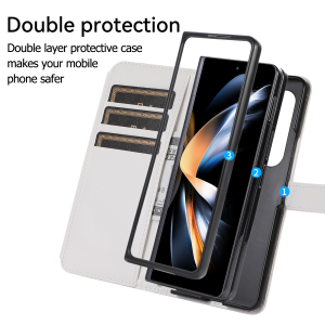 Fold Phone Case with Wallet, for Samsung Galaxy Z Fold 4/3