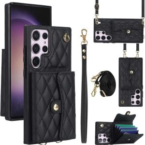 Crossbody Wallet Case for Galaxy S24 / S23/S22/S21 Ultra Plus