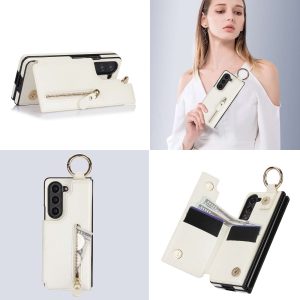 Z Fold Case with Zipper Wallet & Ring Holder