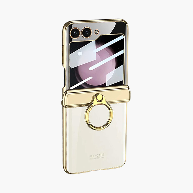 Z Flip 5 Clear Case with Magnetic Hinge Protection