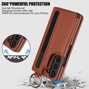 Z Fold Case with Wallet & Ring Holder for Fold 3 - Fold 6