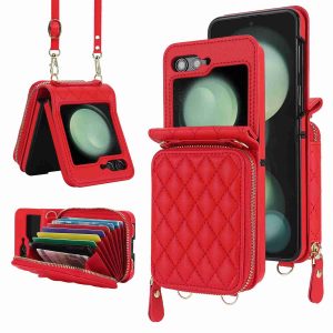 Z Flip 6 & Flip 5 Wallet Case With 8 Card Slots