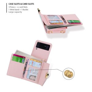 Z Flip 4/3 Case with Heart Wallet