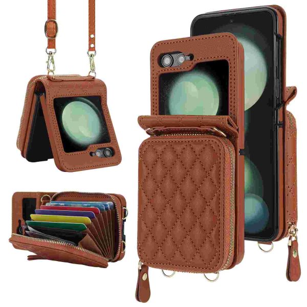 Z Flip 6 & Flip 5 Wallet Case With 8 Card Slots