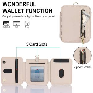 Z Flip 5 Case with Folding Zipper Wallet
