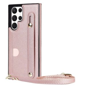 Card Holder Case with Wist Strap for Samsung