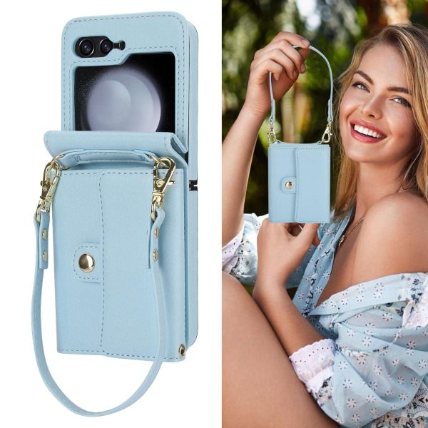 Z Flip 5 Case with Card Holders & Strap - Image 3