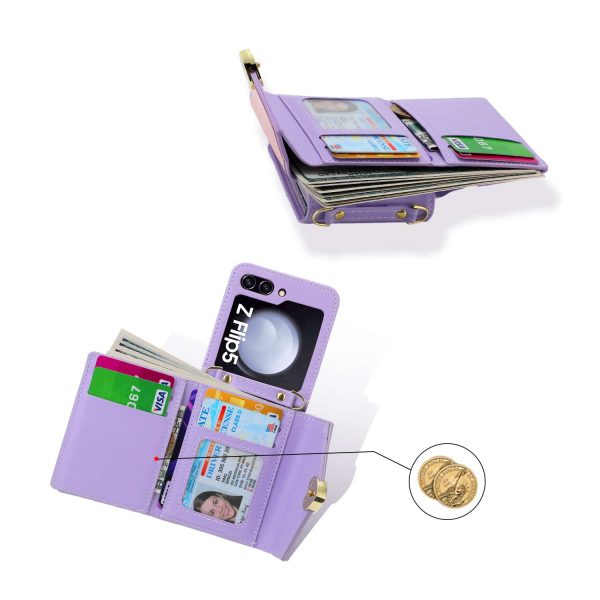 Z Flip 5 Wallet Case with Love Symbol - Image 3