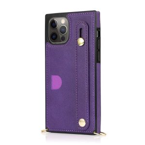 Phone Case with Wist Strap & Card Holder , for iPhone 15 14 13 12 11
