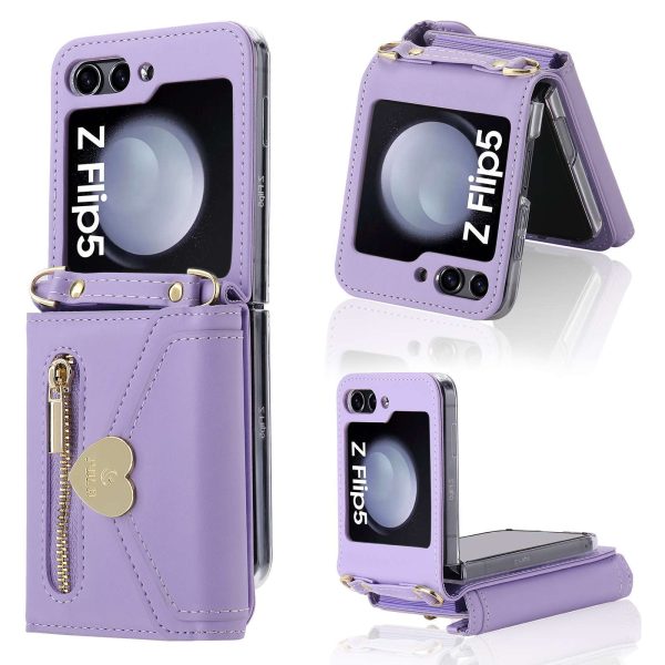 Z Flip 5 & 6 Case With Love Zipper Wallet