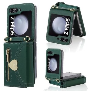 Z Flip 5 & 6 Case With Love Zipper Wallet