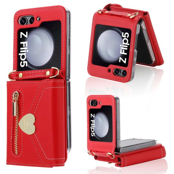 Z Flip 5 & 6 Case With Love Zipper Wallet - Image 10