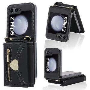 Z Flip 5 & 6 Case With Love Zipper Wallet