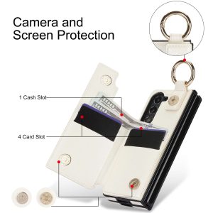 Z Fold Case with Zipper Wallet & Ring Holder