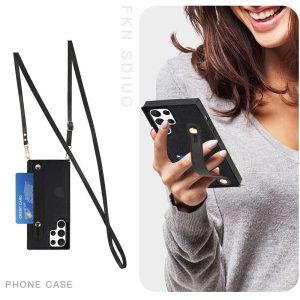 Card Holder Case with Wist Strap for Samsung