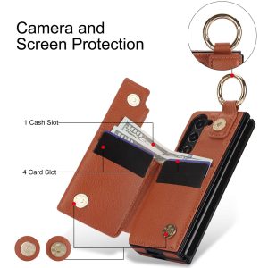 Z Fold Case with Wallet & Ring Holder for Fold 3 - Fold 6