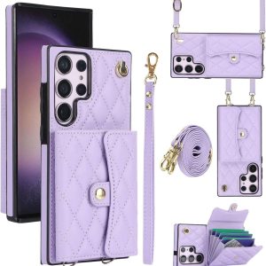 Crossbody Wallet Case for Galaxy S24 / S23/S22/S21 Ultra Plus