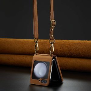 Z Flip 5/6 Case with Card Slots & Strap