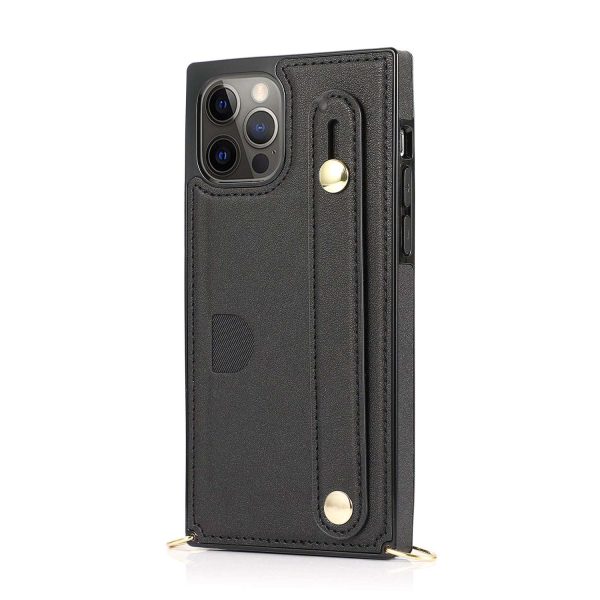 Phone Case with Wist Strap & Card Holder , for iPhone 15 14 13 12 11