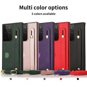 Card Holder Case with Wist Strap for Samsung