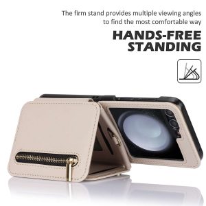 Z Flip 5 Case with Folding Zipper Wallet