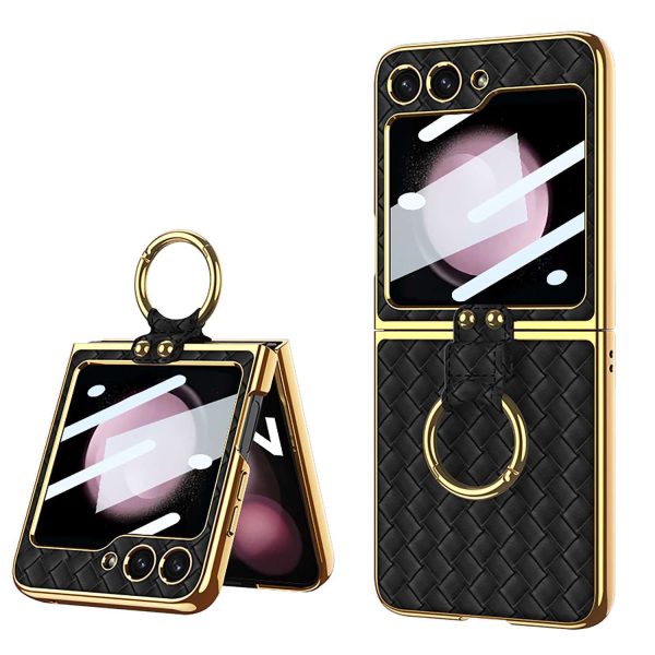 Z Flip 5 Ring Case with Plaid Pattern - Image 10