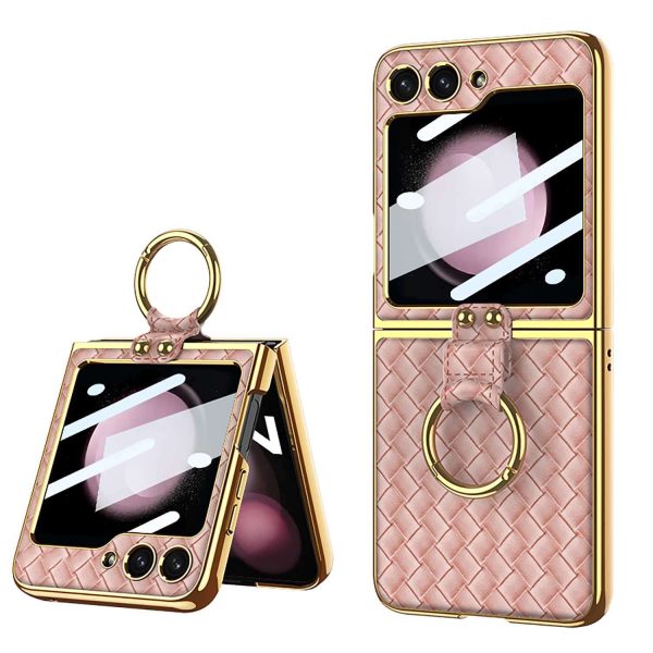 Z Flip 5 Ring Case with Plaid Pattern - Image 11