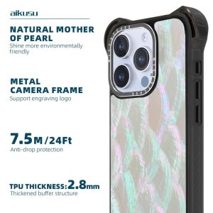 Phone Case Made with Unique Genuine Seashell for iPhone 15 & 14 Series