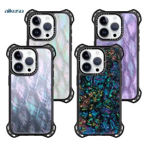 Phone Case Made with Unique Genuine Seashell for iPhone 15 & 14 Series