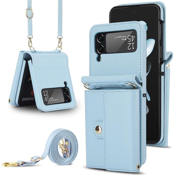 Z Flip 4/3 Case with Card Holders & Strap