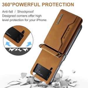 Z Flip 4/3 Case with Card Slots & Strap