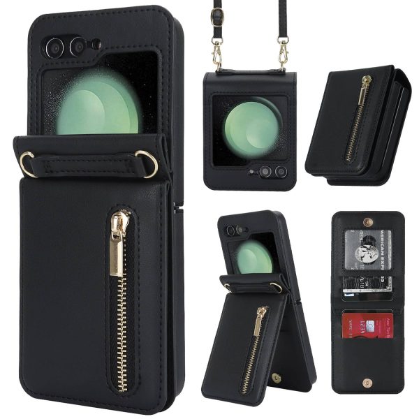 Z Flip 5/6 Case with Zipper Card Slots