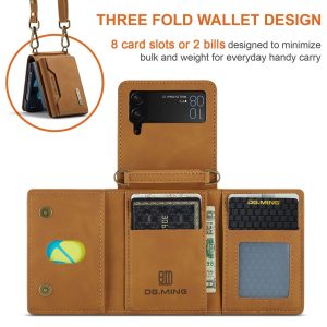 Z Flip 4/3 Case with Card Slots & Strap