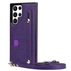 Card Holder Case with Wist Strap for Samsung