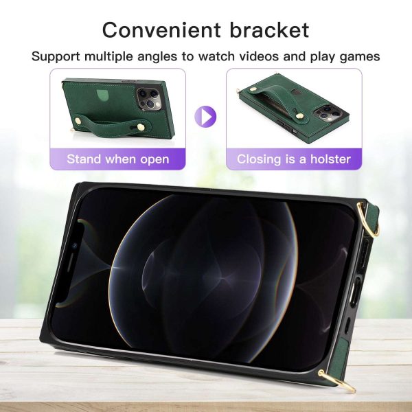 Phone Case with Wist Strap & Card Holder , for iPhone 15 14 13 12 11 - Image 4