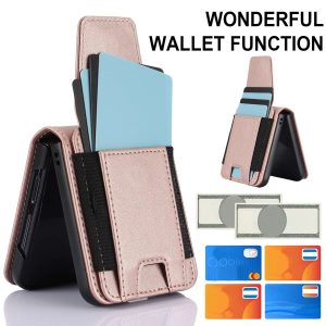 Z Flip 5 Case with Bouncy Card Slots and Magnetic