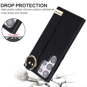 Phone Case with Ring and Wristband for Galaxy S24 S23 S22