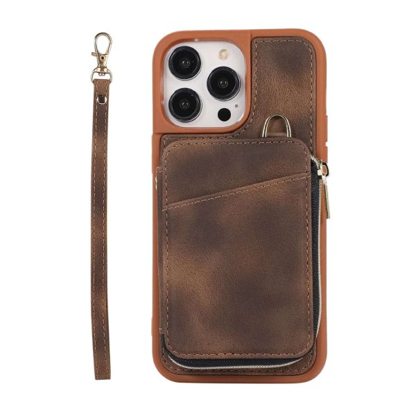 Zipper Wallet Case with Strap, for iPhone 14 13 - Image 15