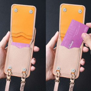 Card Holder Phone Case, Strap Case for iPhone