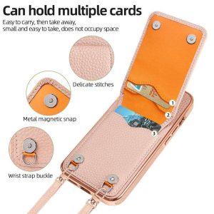 Card Holder Phone Case, Strap Case for iPhone